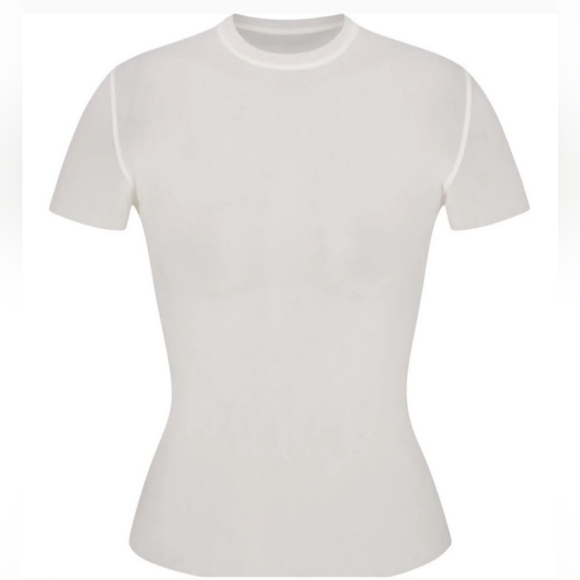 SKIMS Tops - SKIMS Bridal Mesh T-Shirt Top Marble Shirt 4X NWT